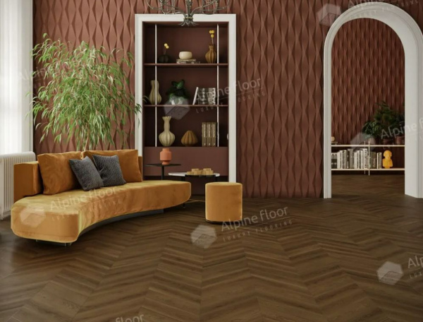 Ламинат Alpine Floor Искусство шеврона (CHEVRON ART) Дуб Денали LF109-09